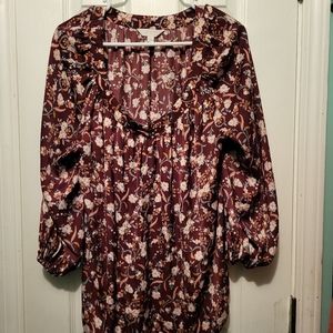 Silky maroon blouse